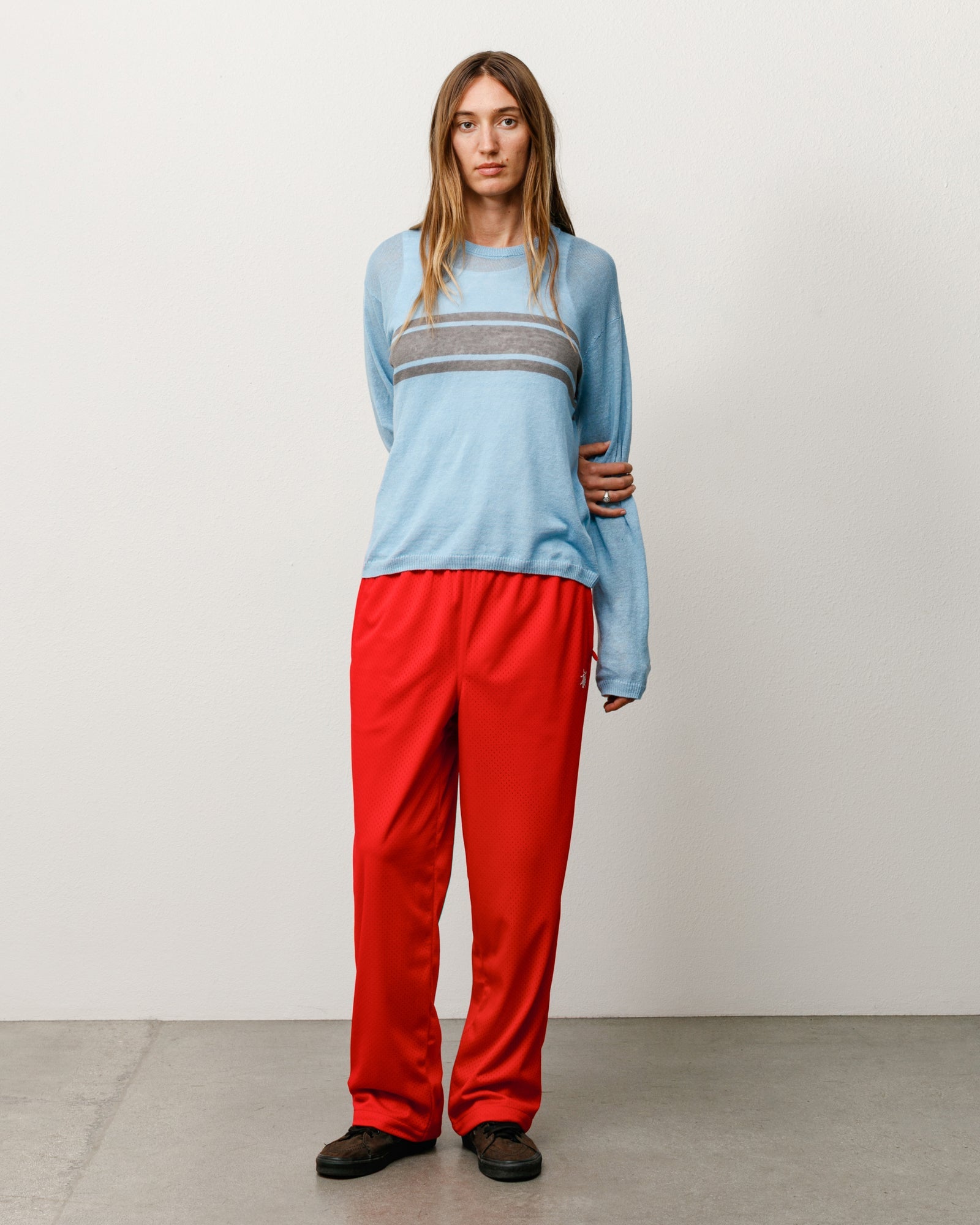 LIGHTWEIGHT STRIPED SWEATER - Blue