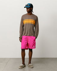 LIGHTWEIGHT STRIPED SWEATER - Brown