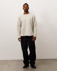 MERINO ROLL NECK SWEATER - Natural