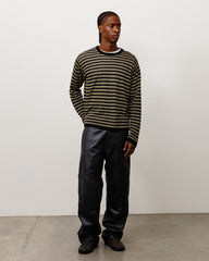 LIGHTWEIGHT STRIPE SWEATER - Black