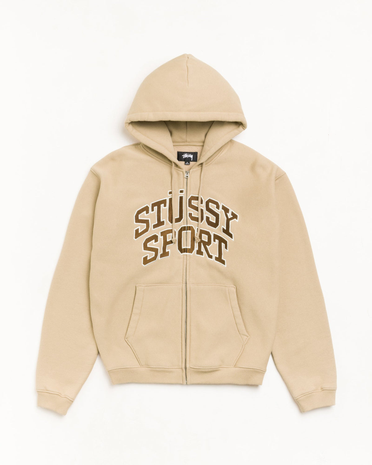 STÜSSY SPORT ZIP HOODIE - Tan