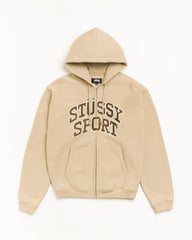 STÜSSY SPORT ZIP HOODIE - Tan