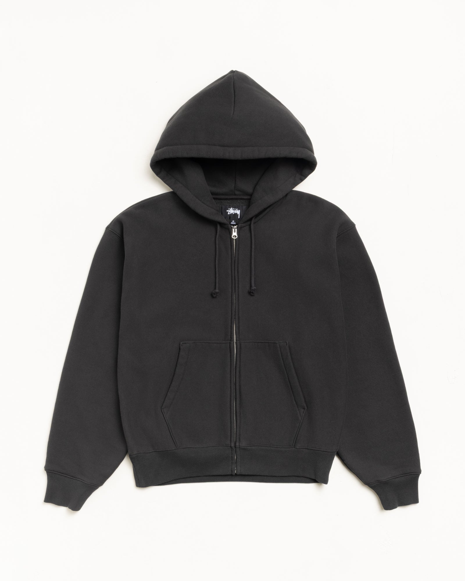 BASIC DIAMOND ZIP HOODIE - Black
