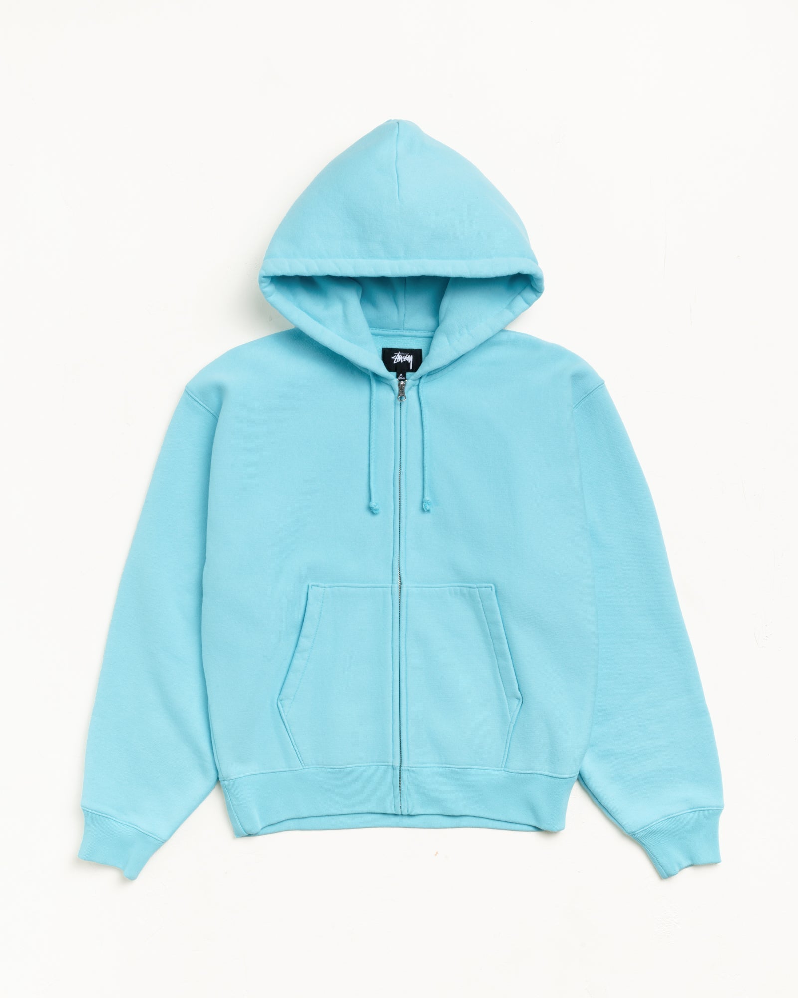 BASIC DIAMOND ZIP HOODIE - Teal