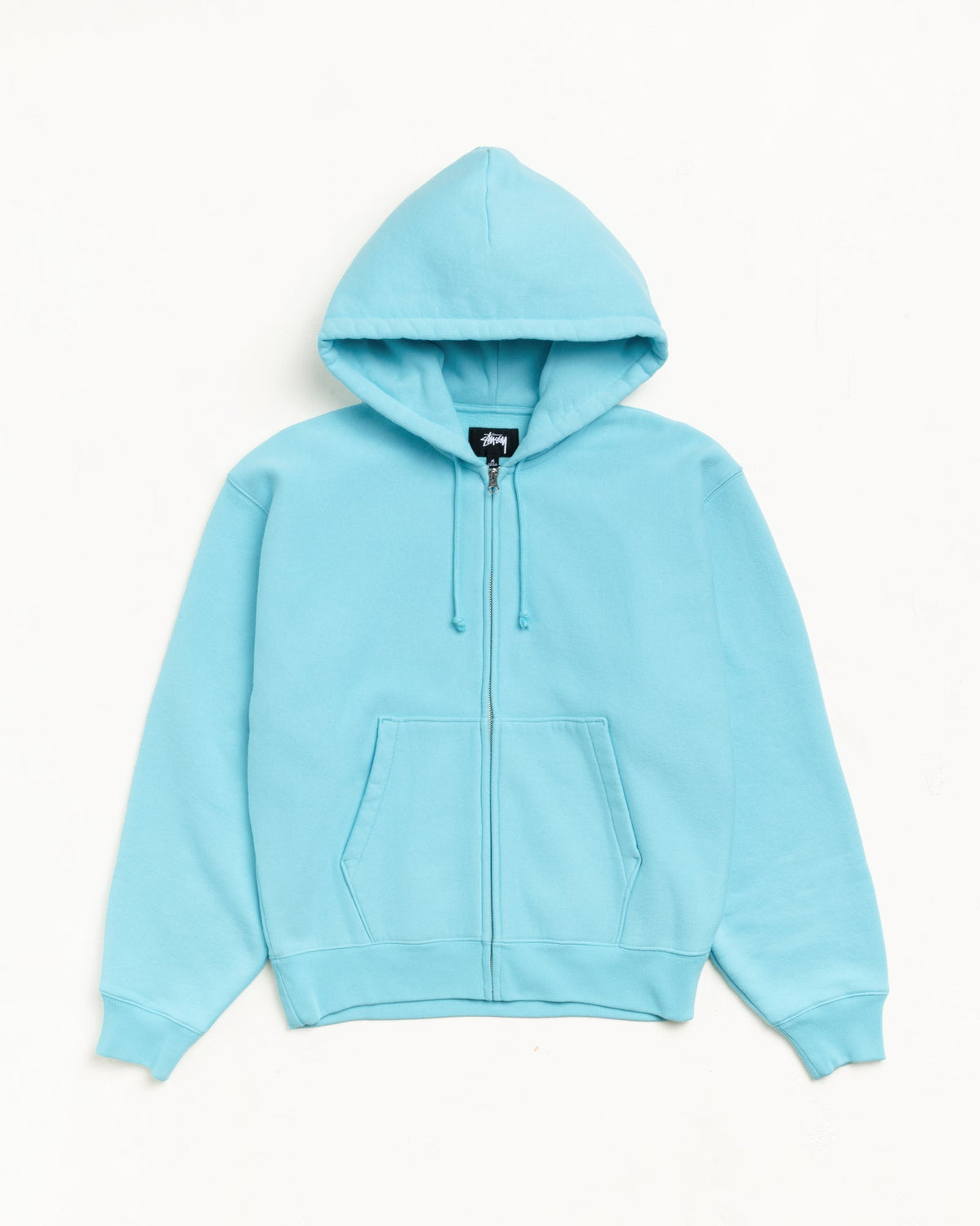 BASIC DIAMOND ZIP HOODIE - Teal