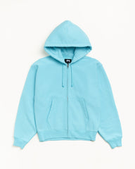 BASIC DIAMOND ZIP HOODIE - Teal