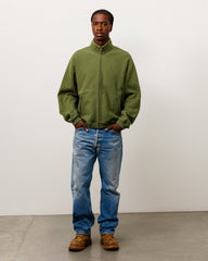 ZIP FLEECE MOCK NECK - Green