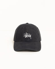 WASHED BASIC STÜSSY CAP - Black