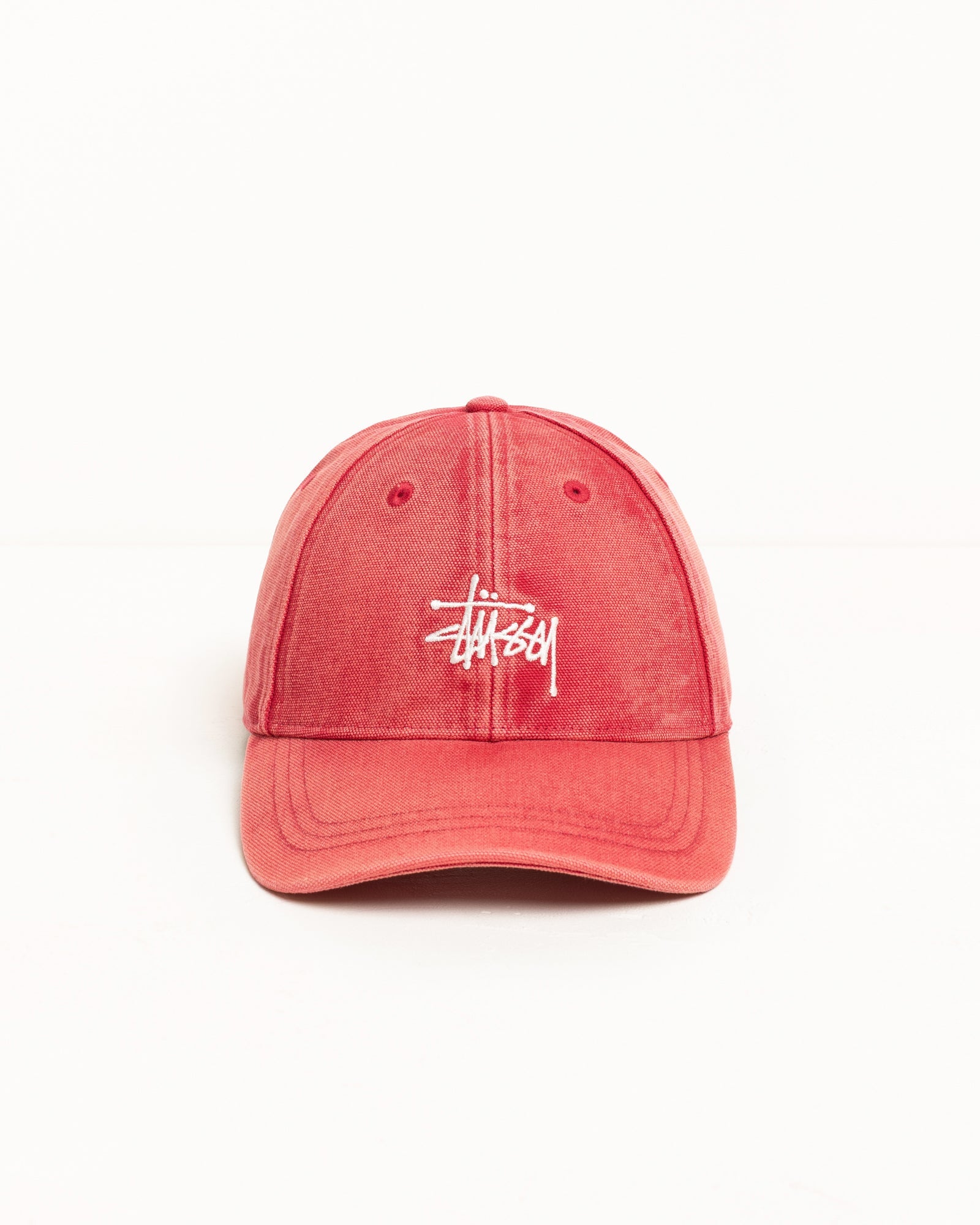 WASHED BASIC STÜSSY CAP - Red