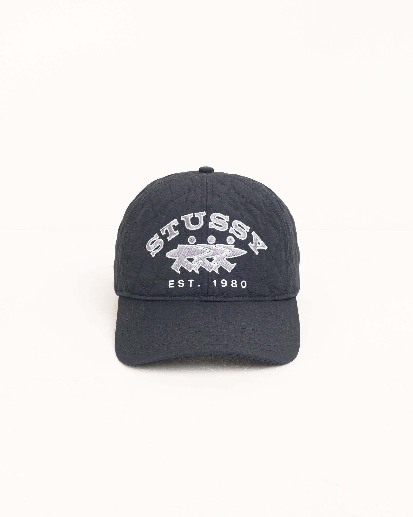 QUILTED SURFWALK SNAPBACK CAP - Black