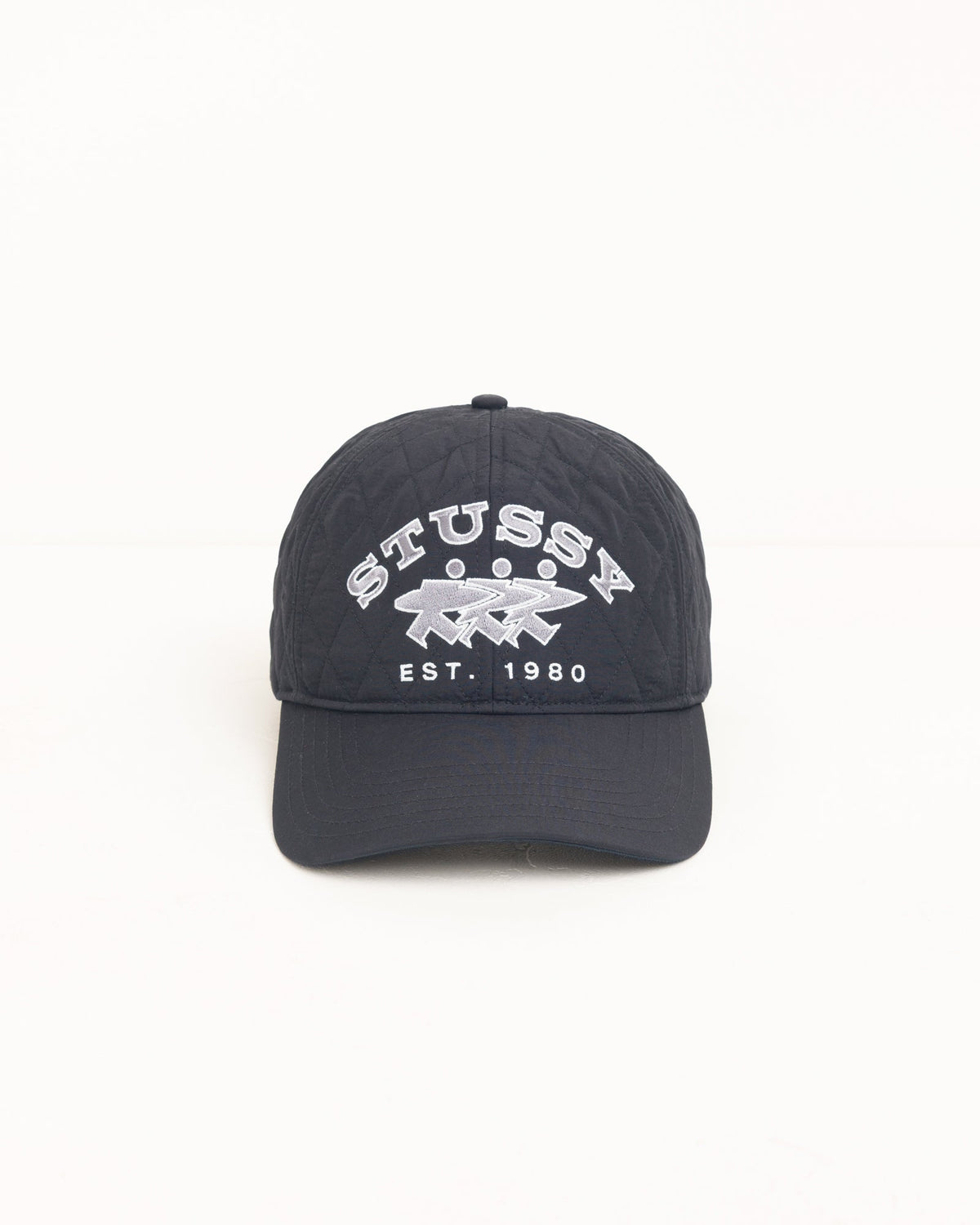 QUILTED SURFWALK SNAPBACK CAP - Black