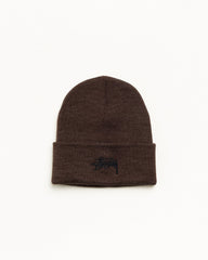 STOCK CUFF BEANIE - Heather Brown