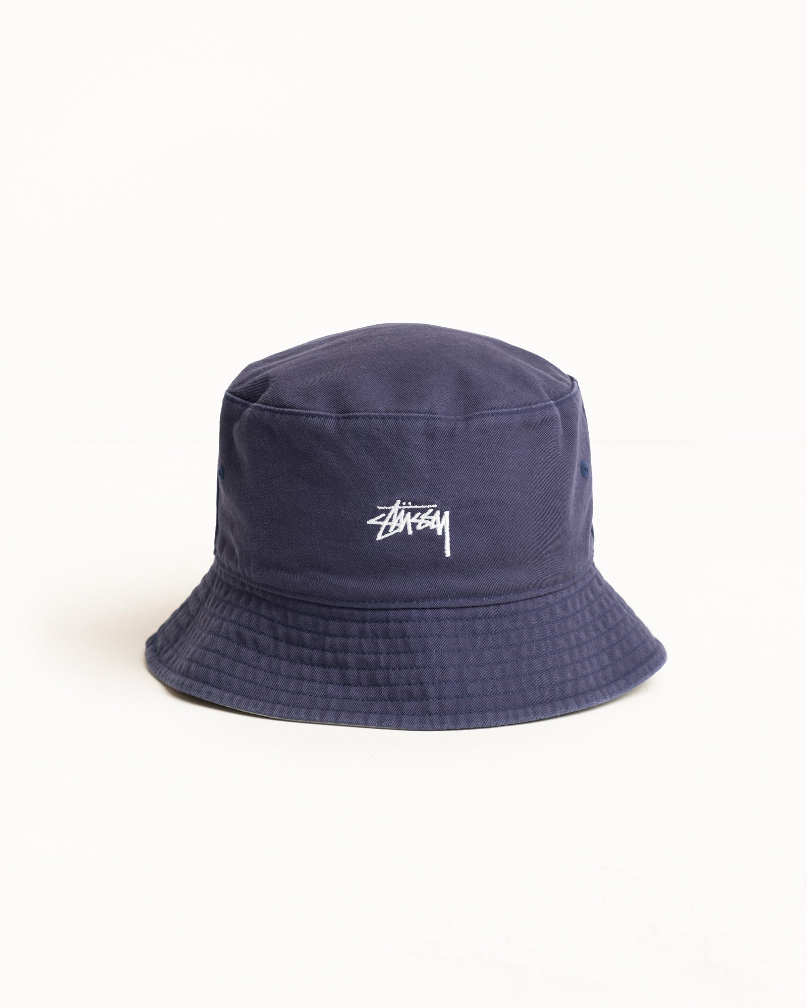 REVERSIBLE STOCK BUCKET HAT - Navy/Stone