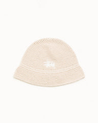 BASIC KNIT BUCKET HAT - Oat
