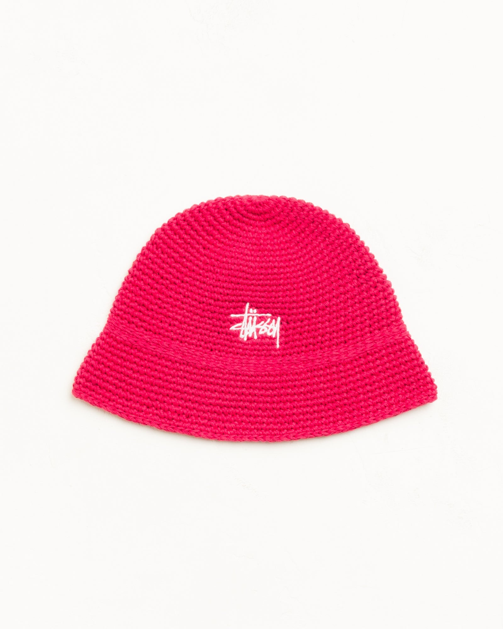 BASIC KNIT BUCKET HAT - Red