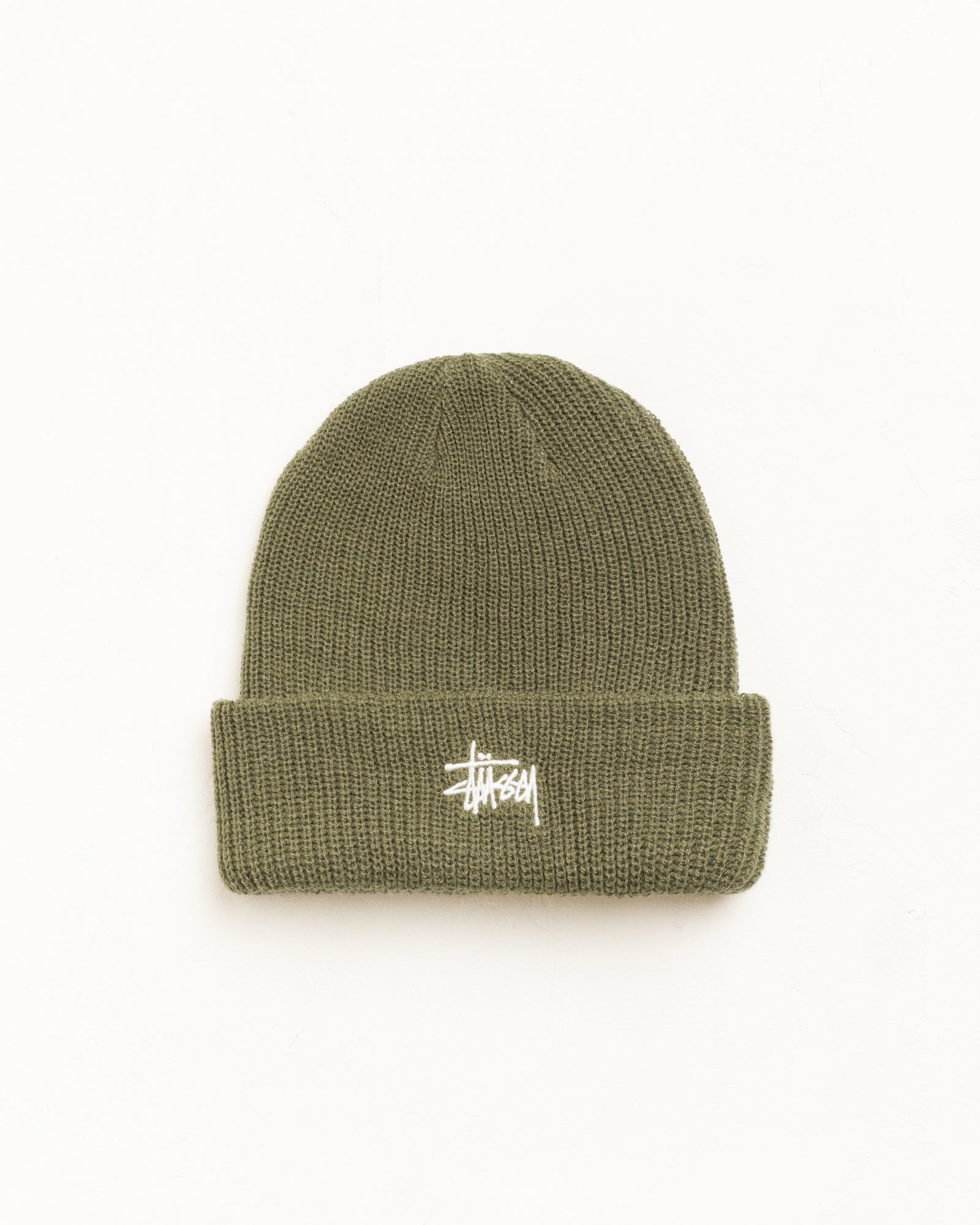 BASIC STÜSSY CUFF BEANIE - Dark Olive