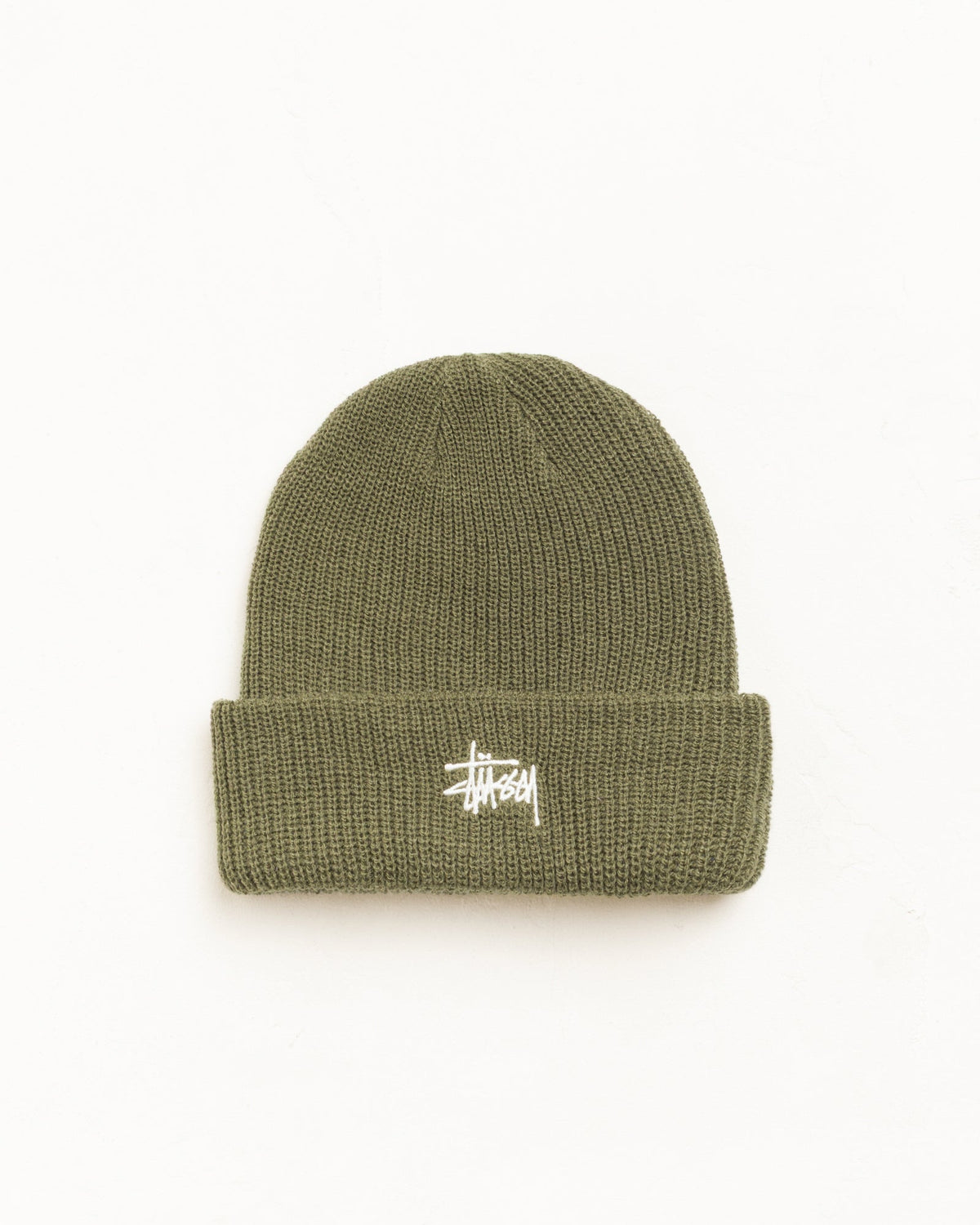 BASIC STÜSSY CUFF BEANIE - Dark Olive