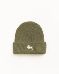 BASIC STÜSSY CUFF BEANIE - Dark Olive
