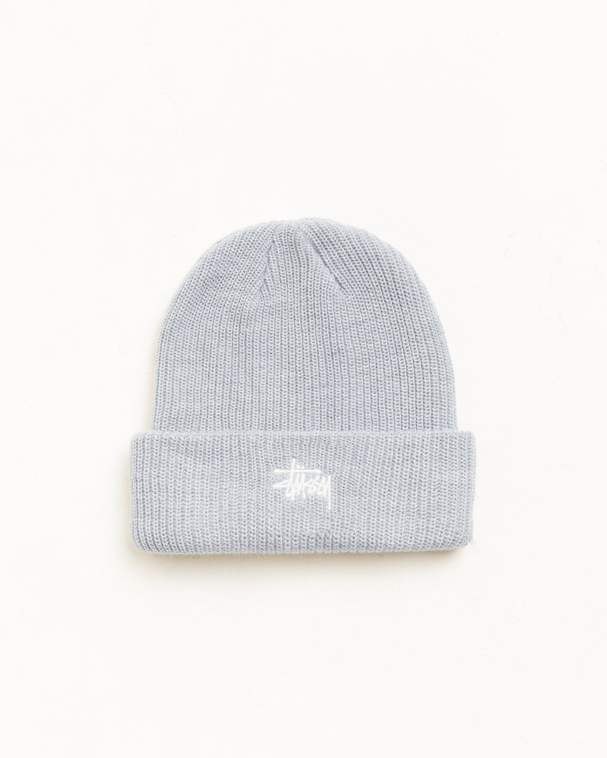 BASIC STÜSSY CUFF BEANIE - Heather Grey