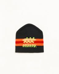 STRIPE SKI BEANIE - Black
