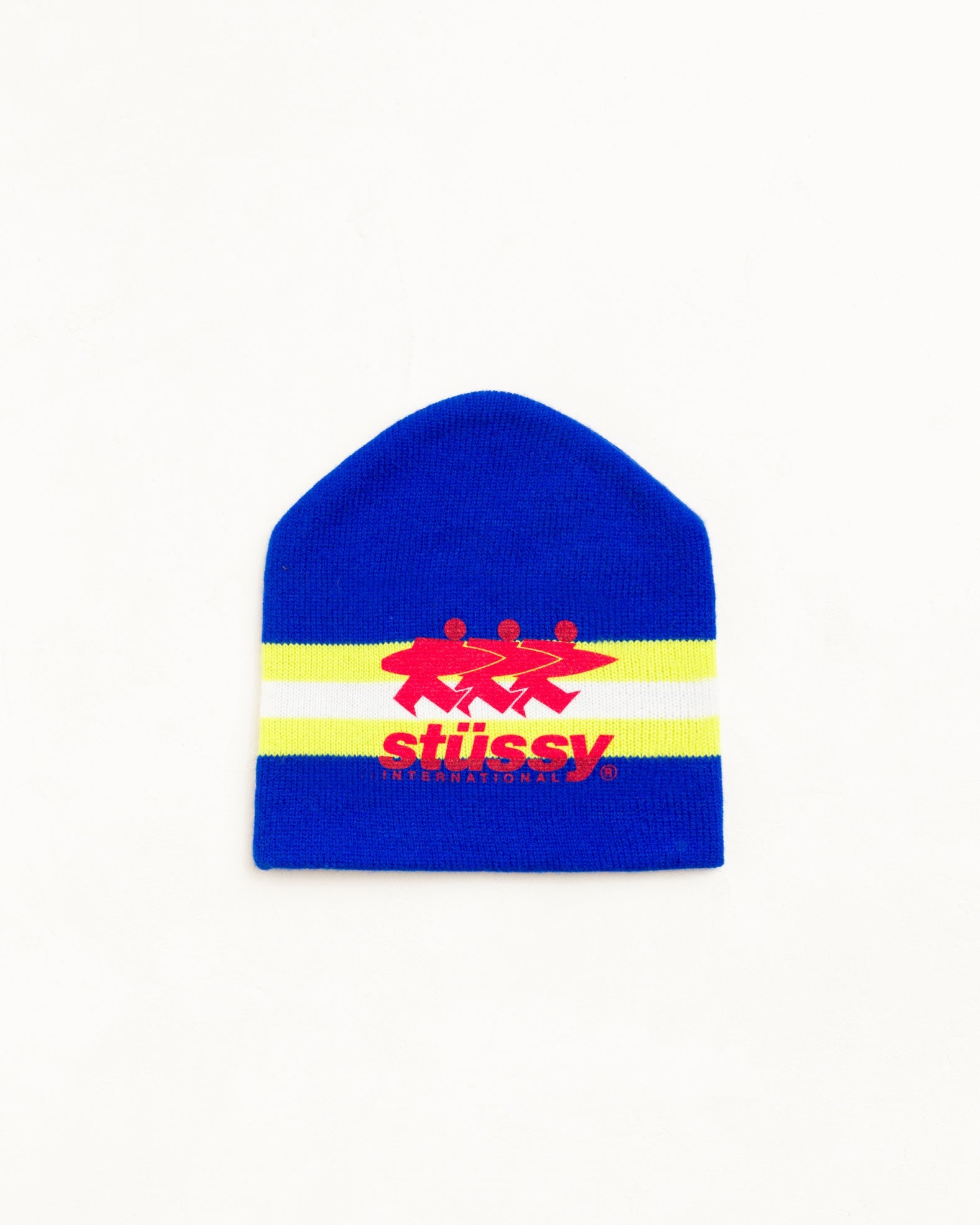 STRIPE SKI BEANIE - Blue