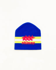 STRIPE SKI BEANIE - Blue