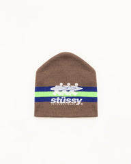 STRIPE SKI BEANIE - Tan