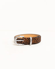 BAMBOO BUCKLE BELT - Hairy Leopard Pattern