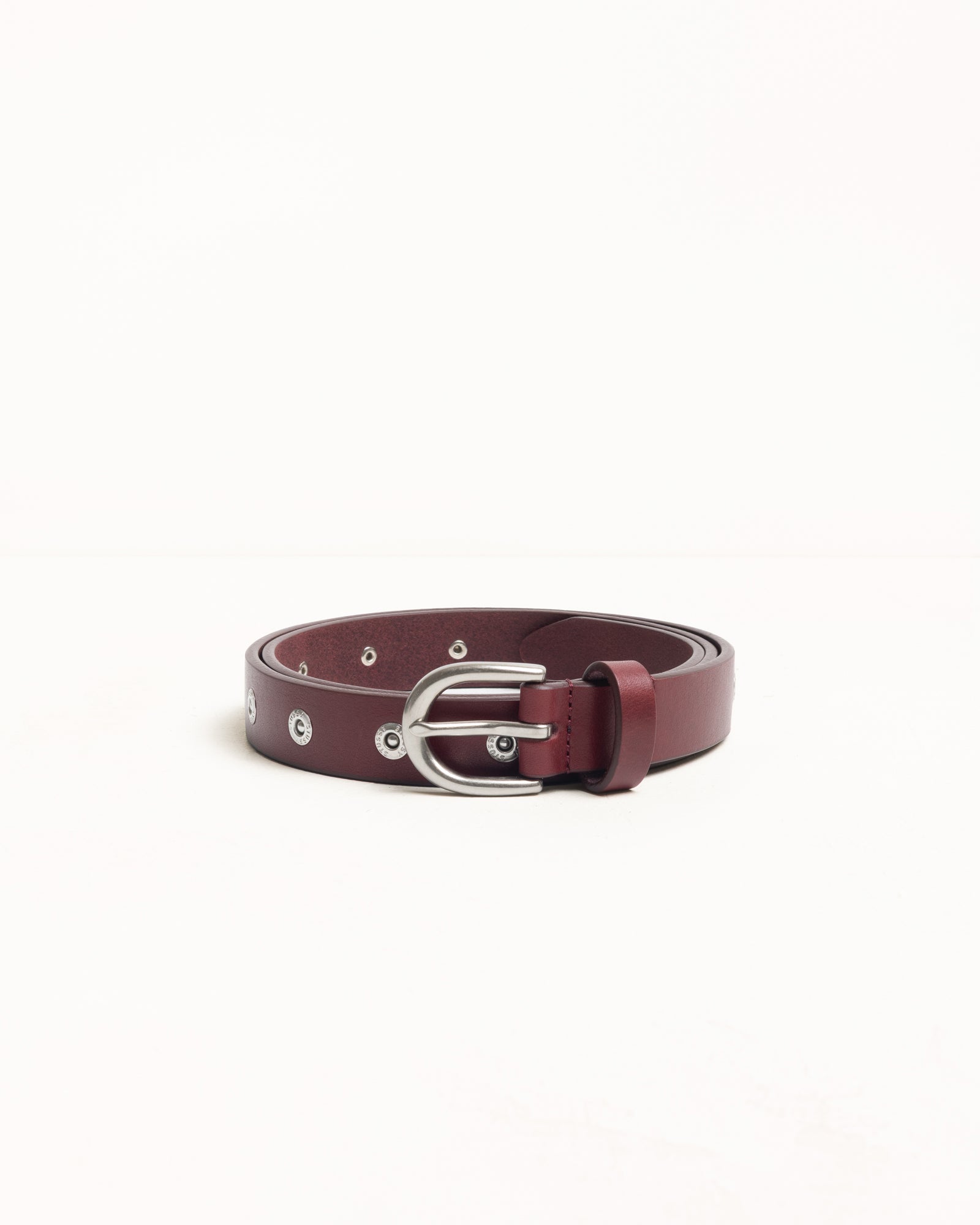 RIVET STUD BELT - Oxblood