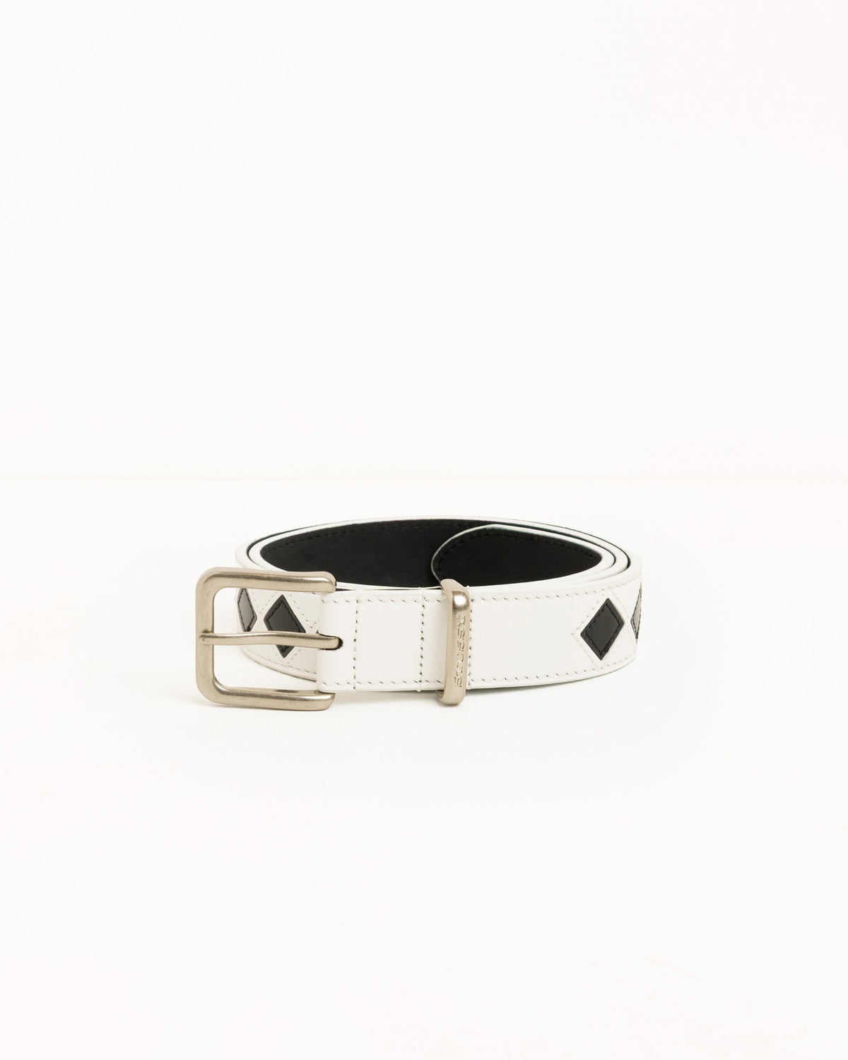 ARGYLE LEATHER BELT - Bone