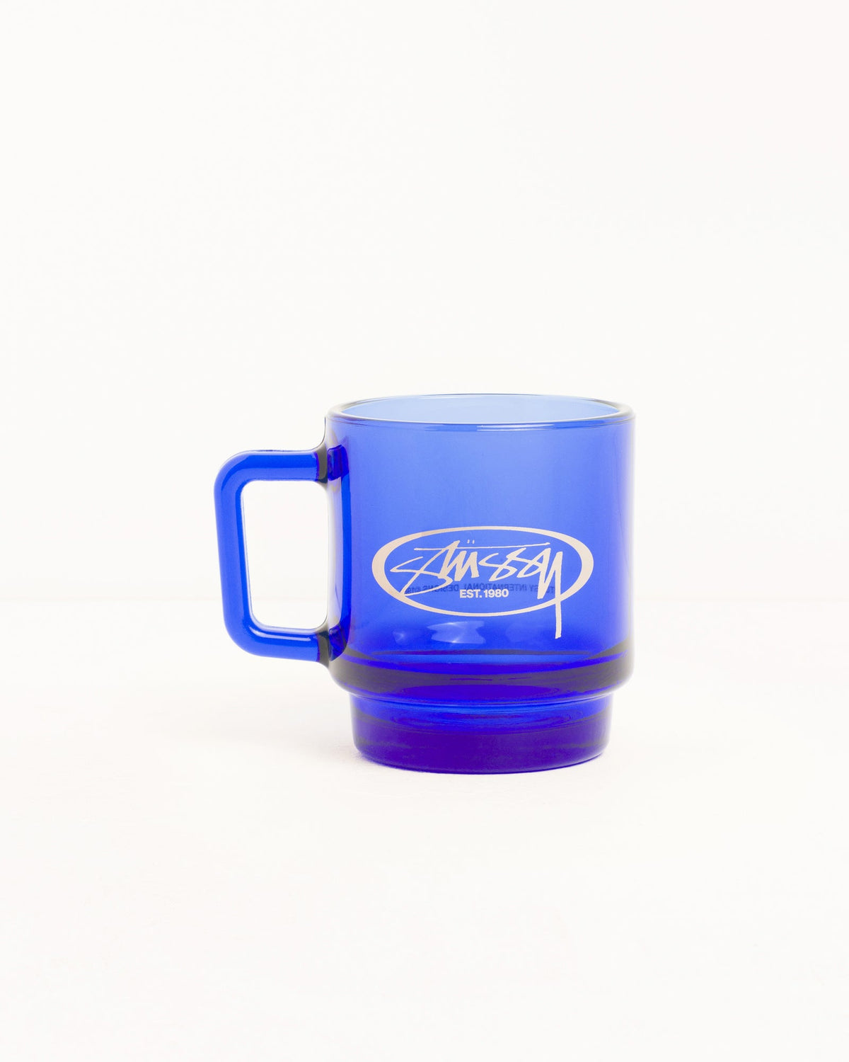 OVAL LOGO GLASS MUG - Royal