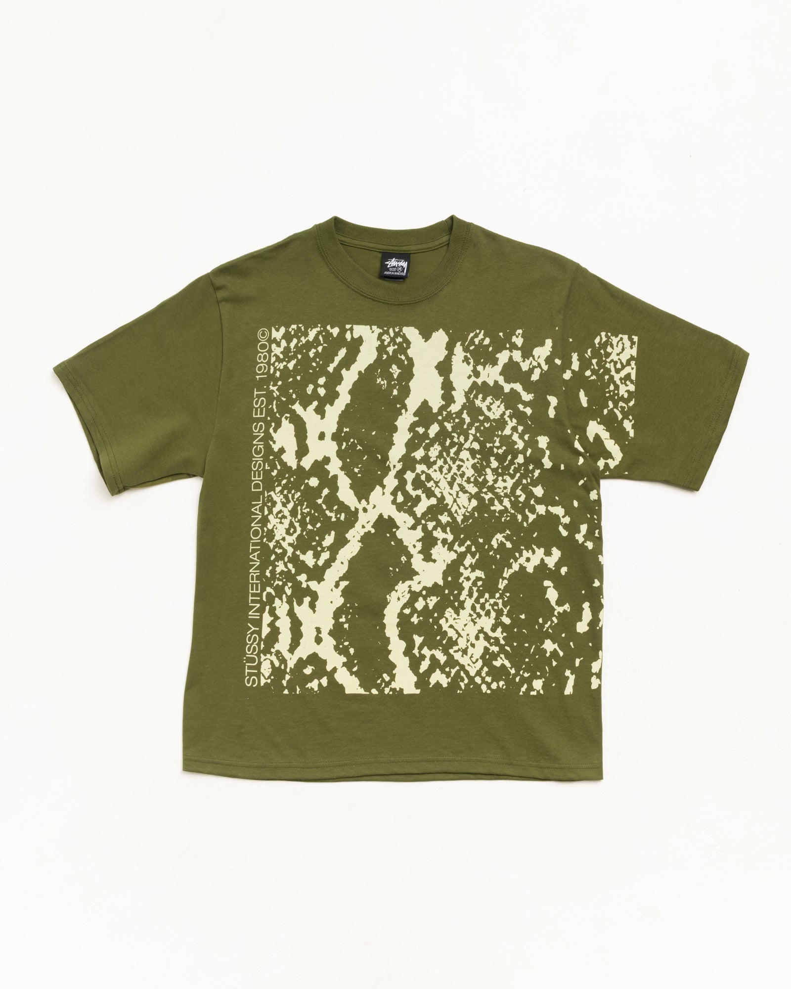 SNAKESKIN TEE - Olive