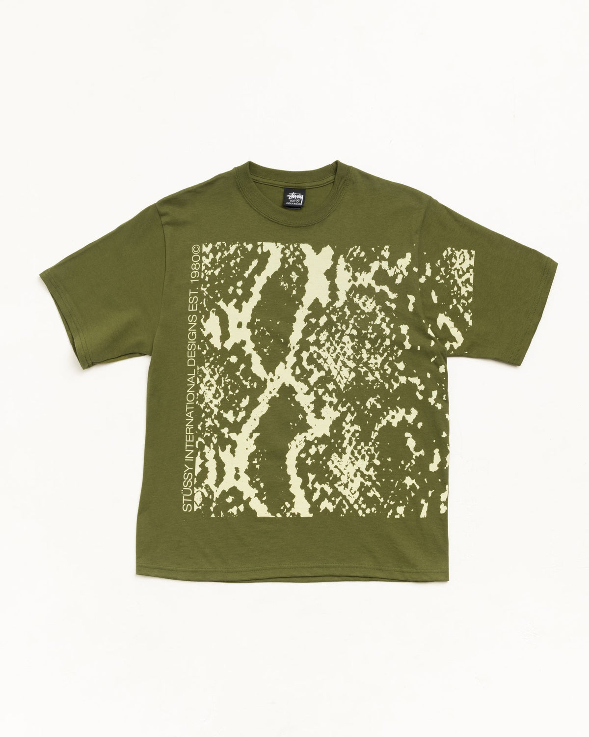 SNAKESKIN TEE - Olive