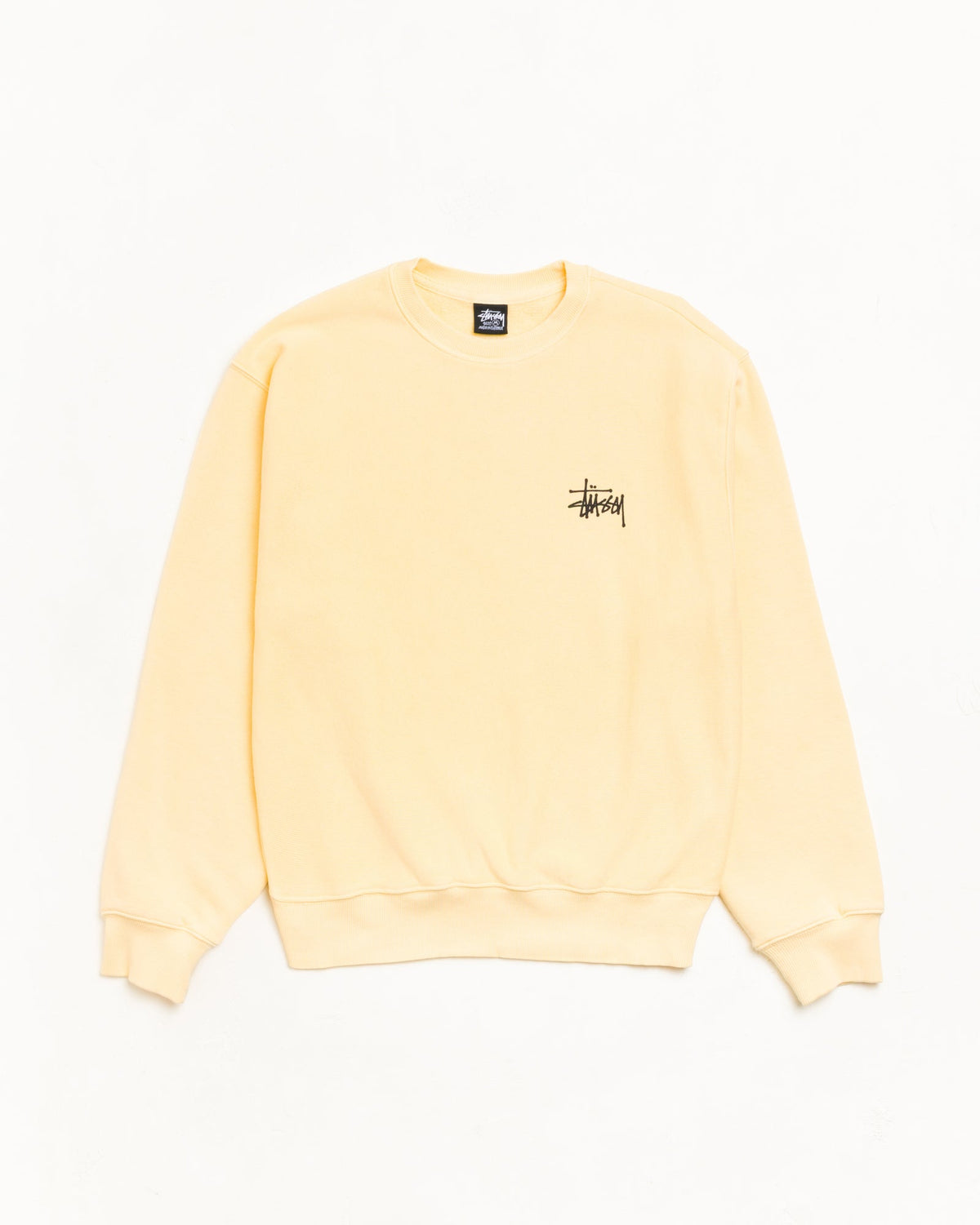 BASIC STÜSSY CREW GARMENT DYED - Gold