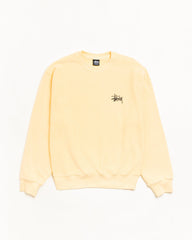 BASIC STÜSSY CREW GARMENT DYED - Gold