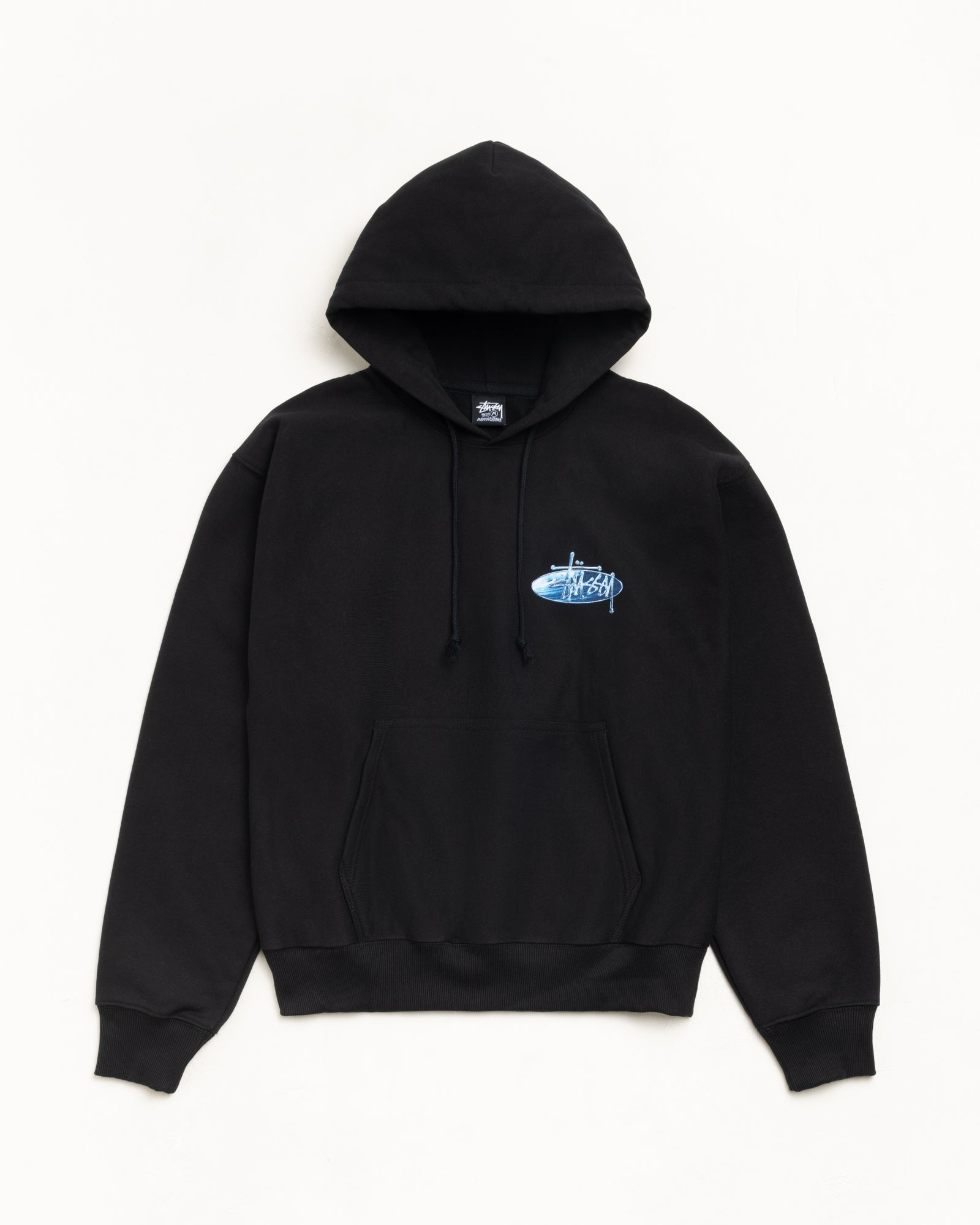 WAVE OVAL HOODIE - Black