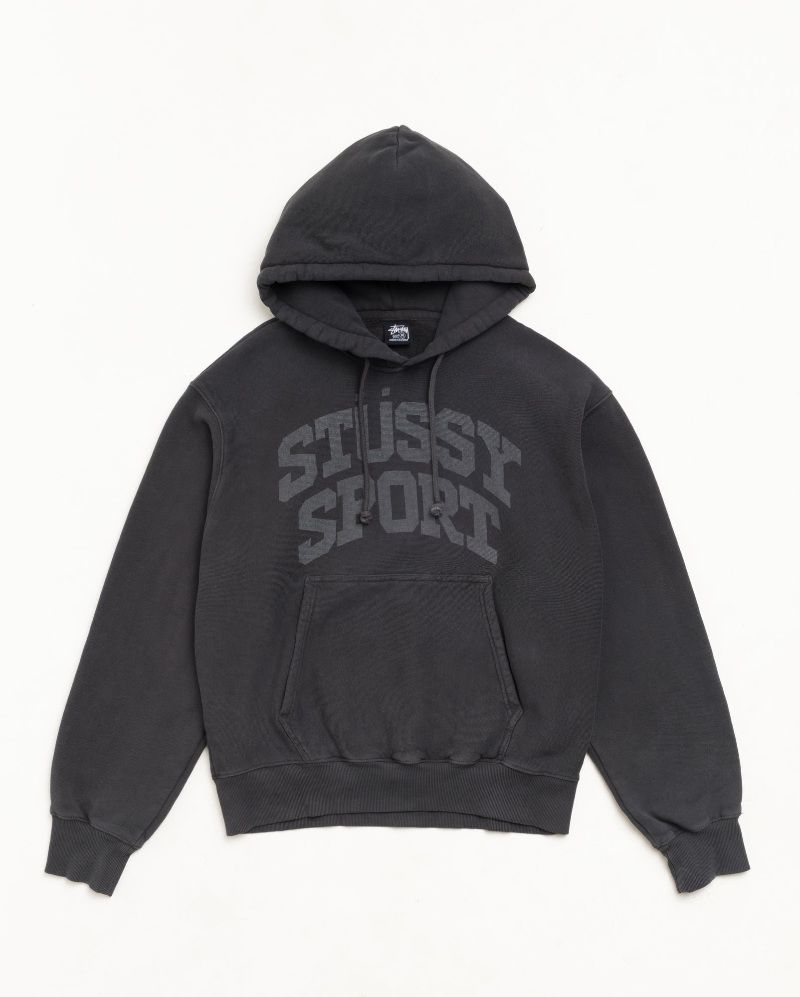 BLOCK SPORT HOODIE GARMENT DYED - Faded Black