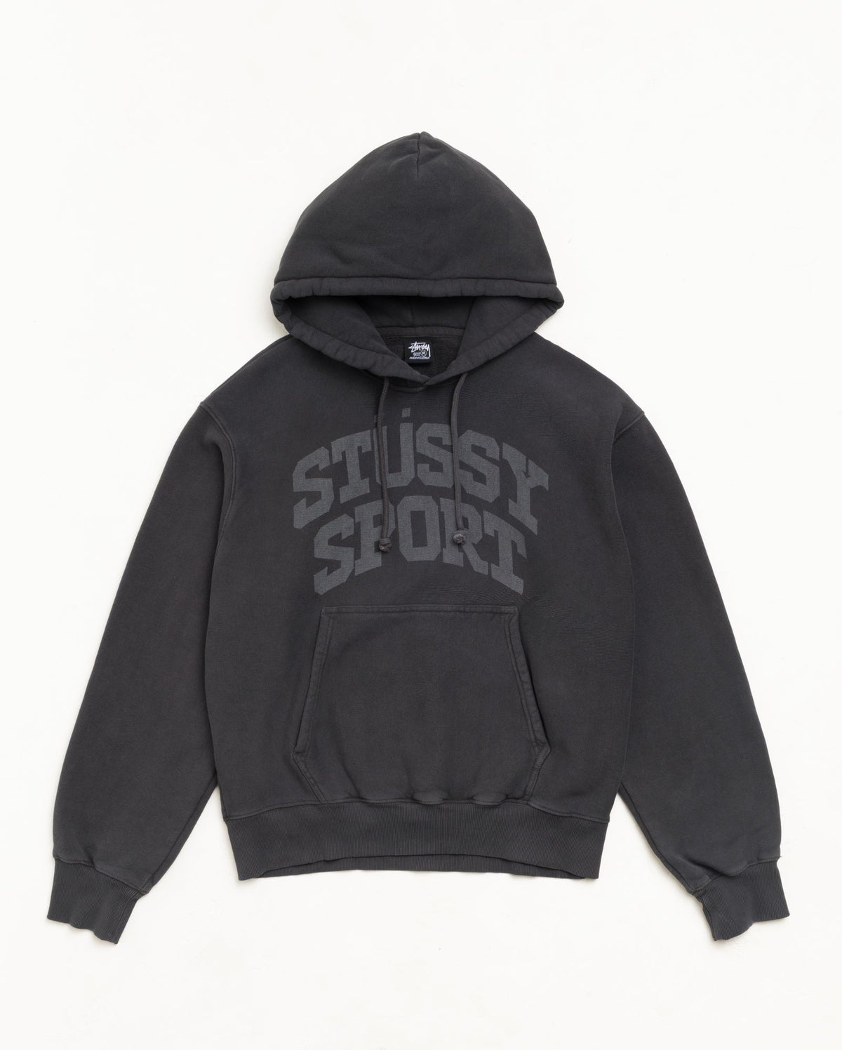 BLOCK SPORT HOODIE GARMENT DYED - Faded Black