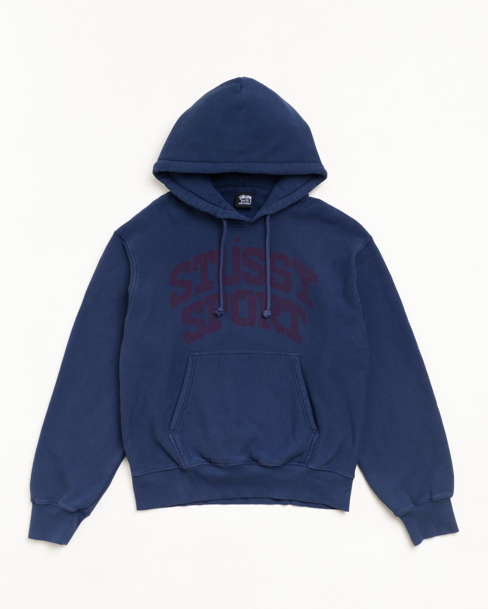 BLOCK SPORT HOODIE GARMENT DYED - Midnight