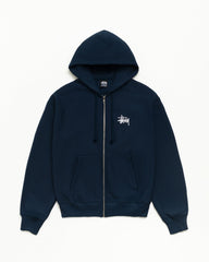 BASIC STÜSSY ZIP HOODIE - Navy