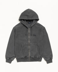 BASIC STÜSSY ZIP HOODIE - Black/Black