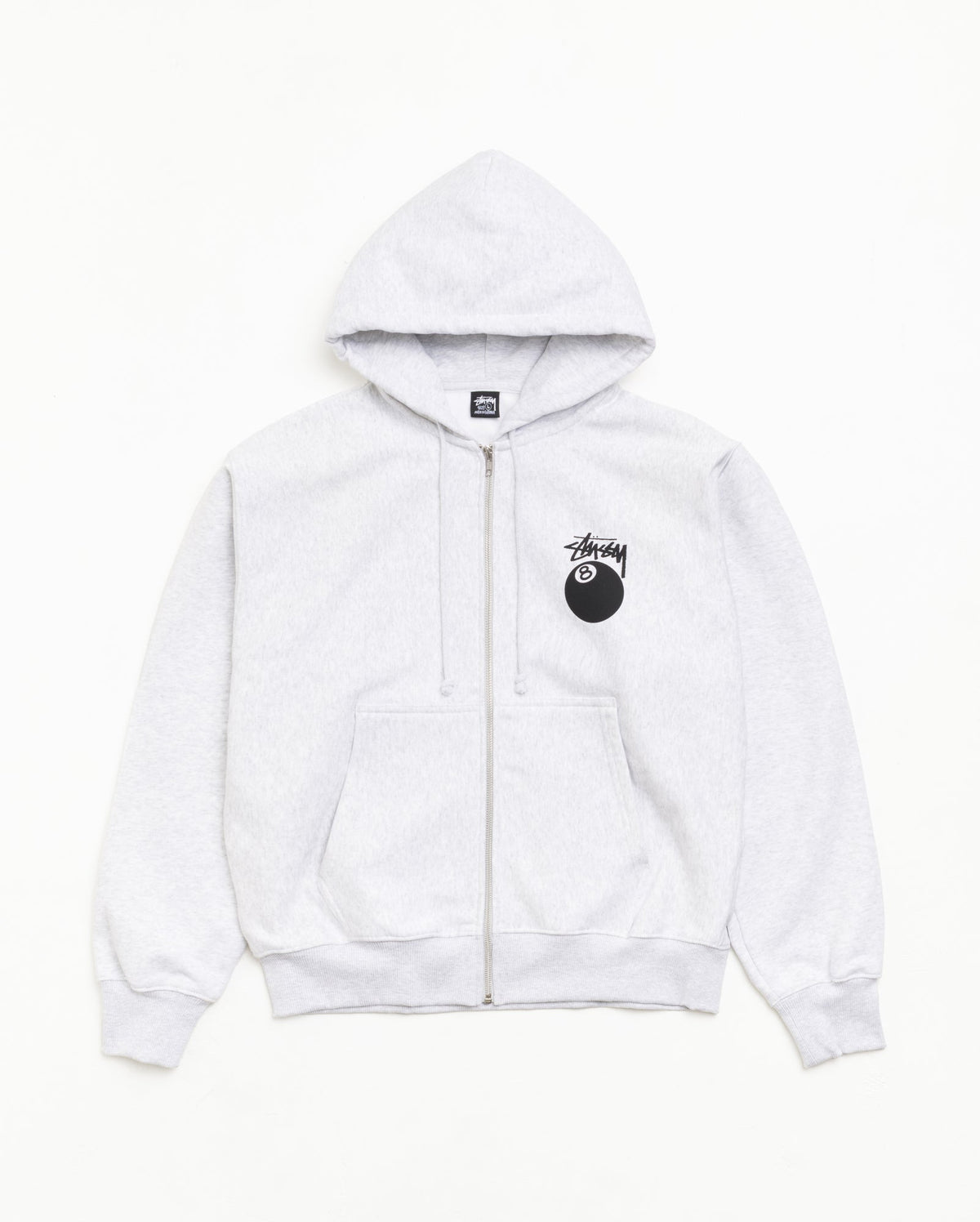 8 BALL ZIP HOODIE - Ash Heather