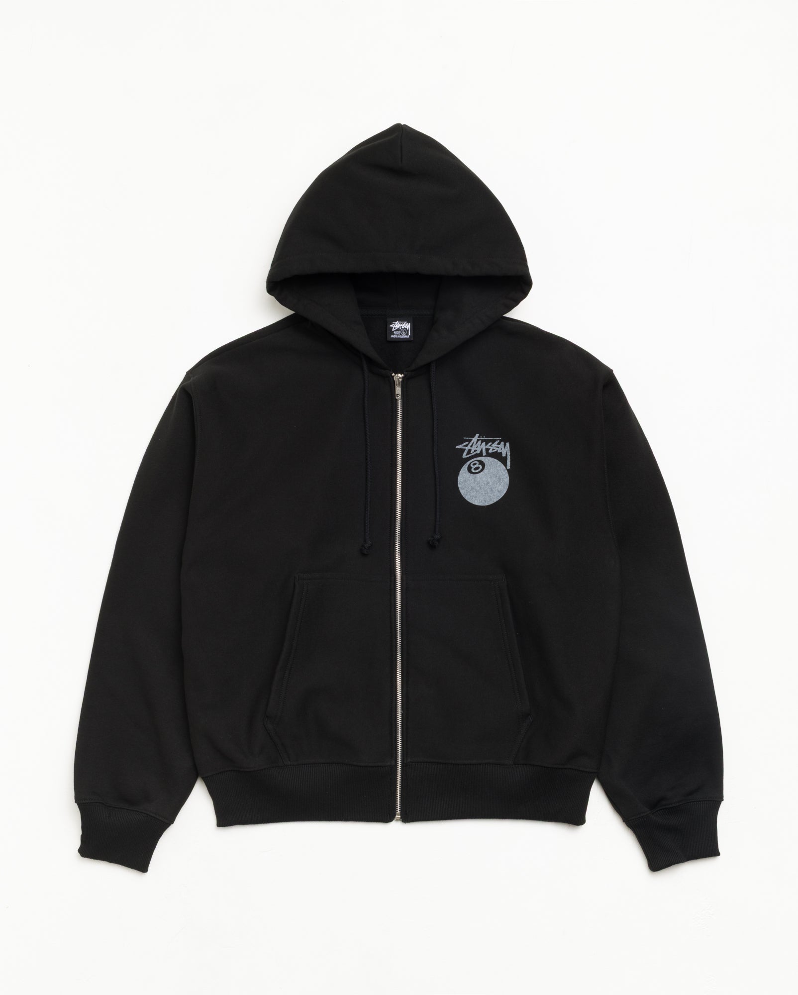 8 BALL ZIP HOODIE - Black