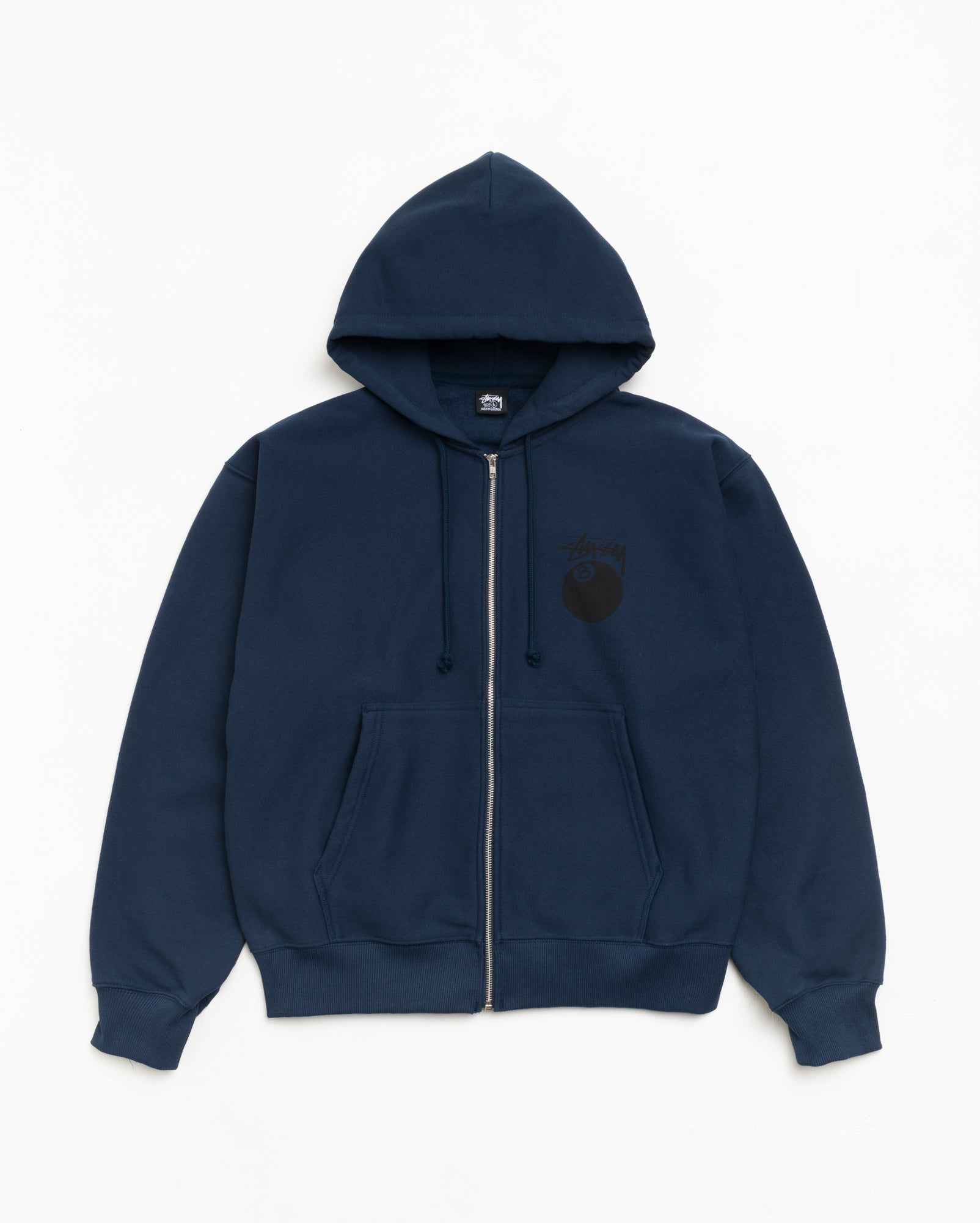 8 BALL ZIP HOODIE - Navy