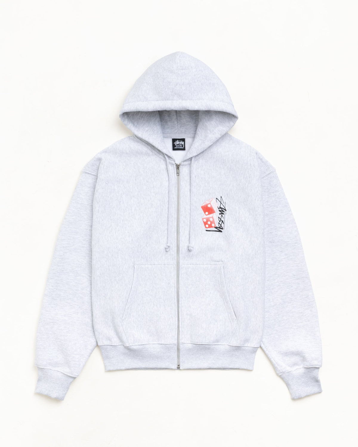 TALL DICE ZIP HOODIE - Ash Heather