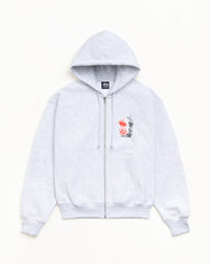 TALL DICE ZIP HOODIE - Ash Heather