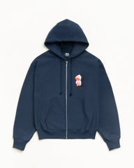 TALL DICE ZIP HOODIE - Navy