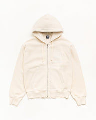 LINK SPORT ZIP HOODIE GARMENT DYED - Bone