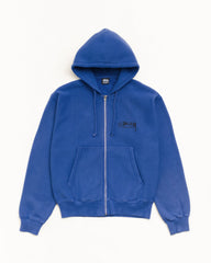 BEACH ROOTS ZIP HOODIE GARMENT DYED - Indigo