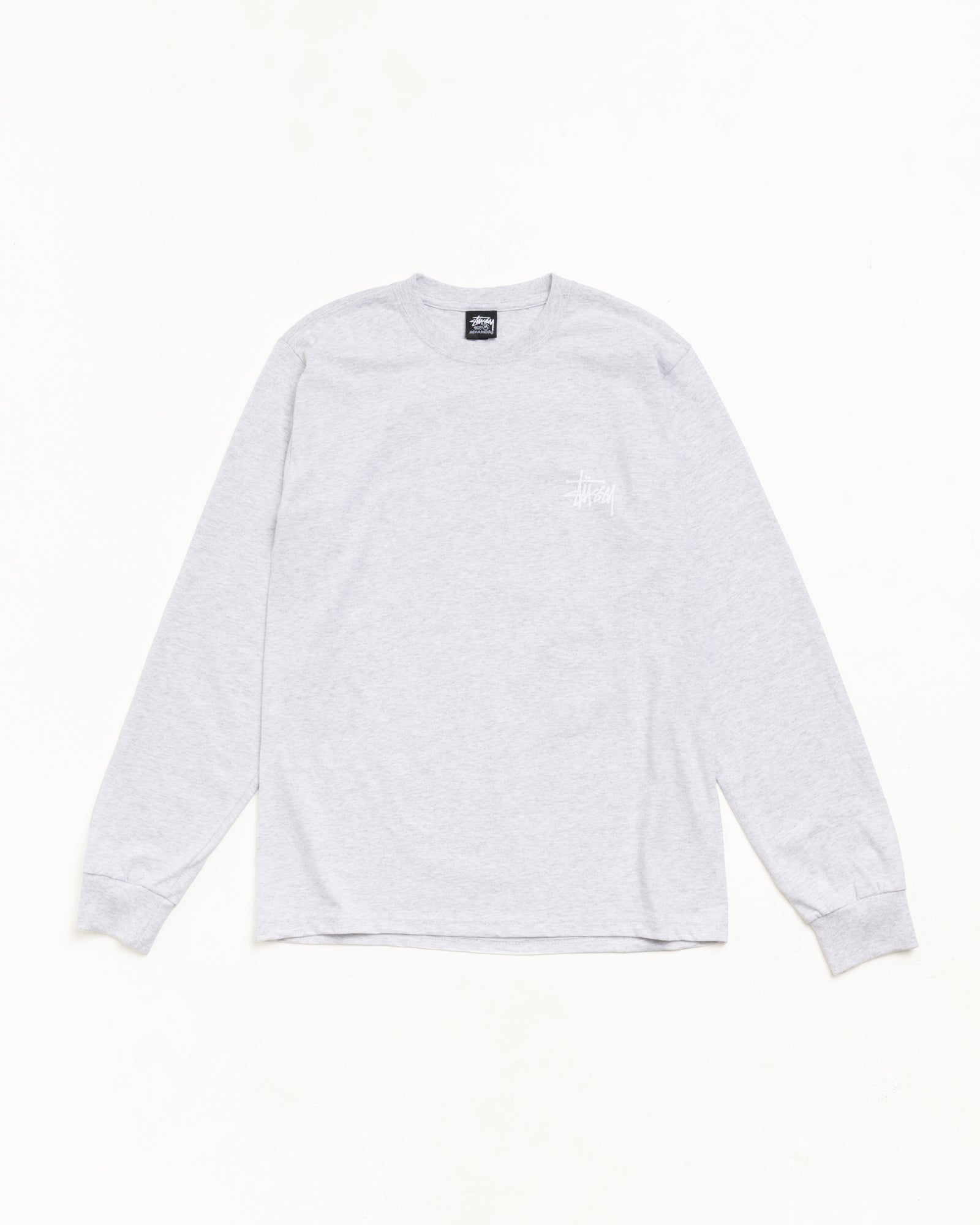 BASIC STÜSSY LS TEE - Ash Heather